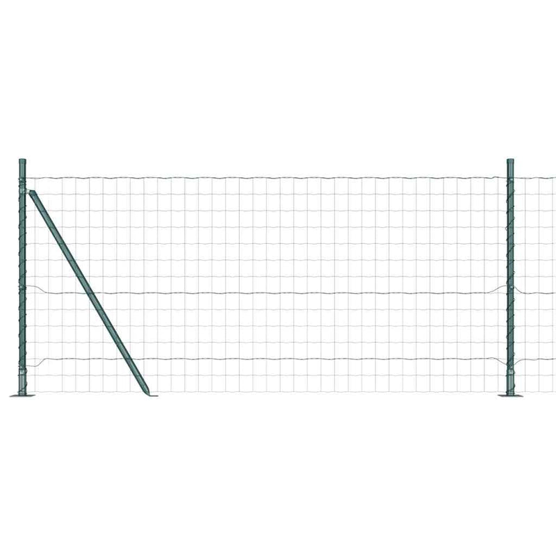 Load image into Gallery viewer, Vidaxl hek met paal groen 0,8 x 25 m staal
