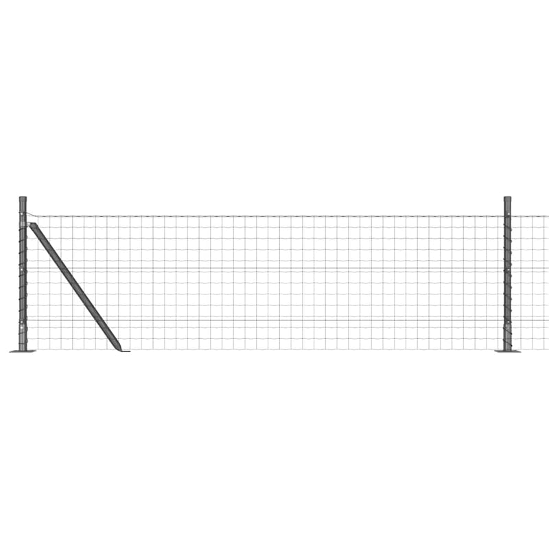 Load image into Gallery viewer, Vidaxl hek met paal grijs 0,4 x 10 m staal en pvc

