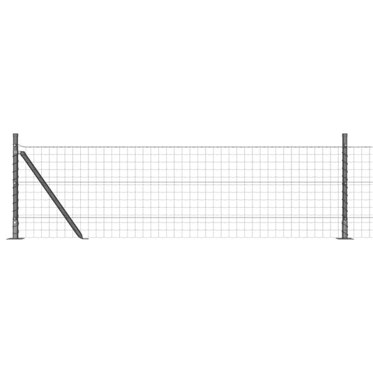 Vidaxl hek met paal grijs 0,4 x 10 m staal en pvc