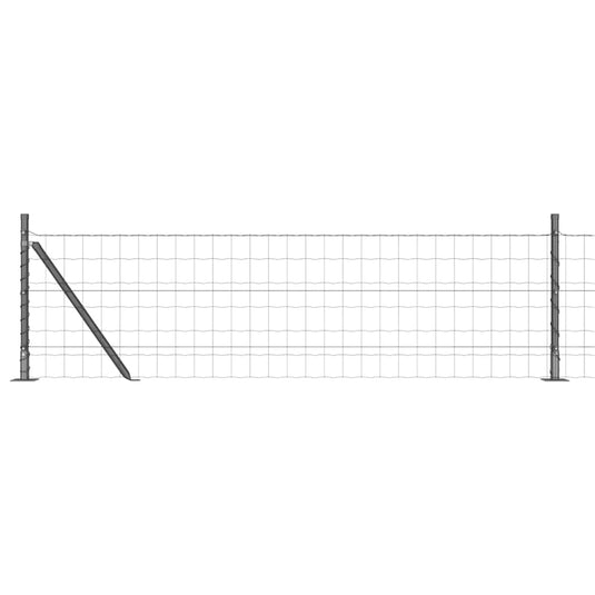 Vidaxl hek met paal grijs 0,6 x 10 m staal en pvc