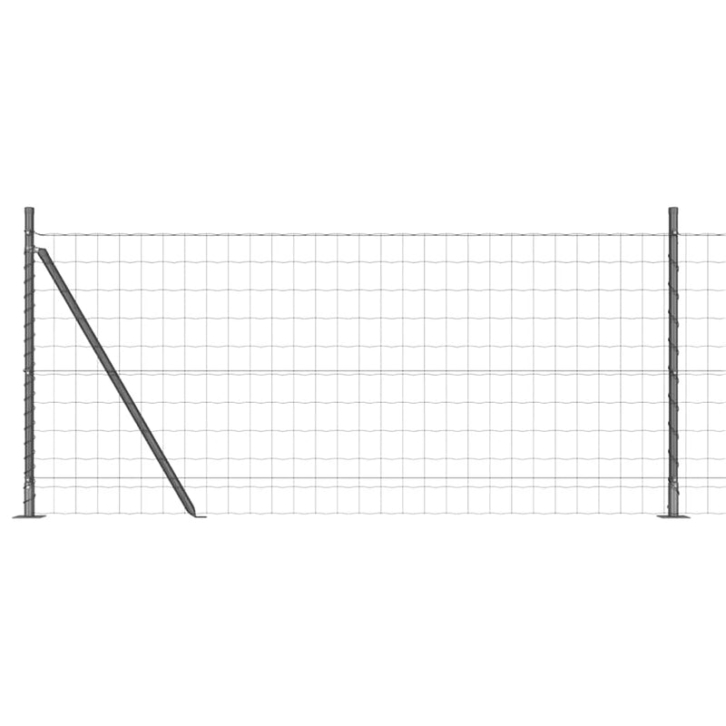 Load image into Gallery viewer, Vidaxl hek met paal grijs 0,8 x 10 m staal en pvc
