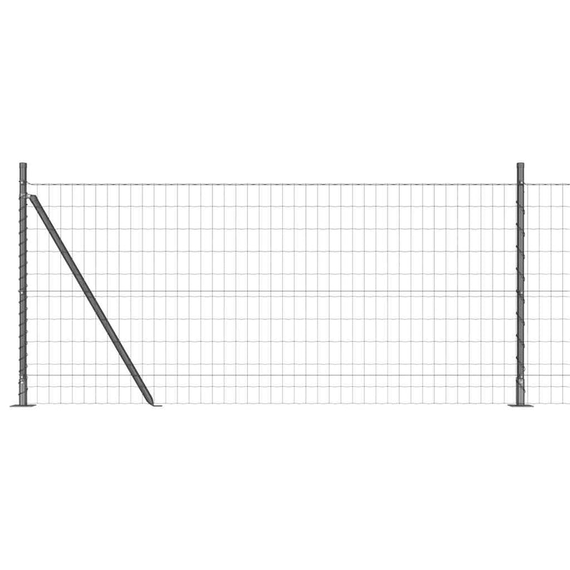 Load image into Gallery viewer, Vidaxl hek met paal grijs 0,8 x 25 m staal en pvc
