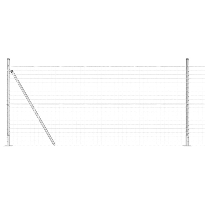 Load image into Gallery viewer, Vidaxl hek met paal zilver 1 x 10 m staal
