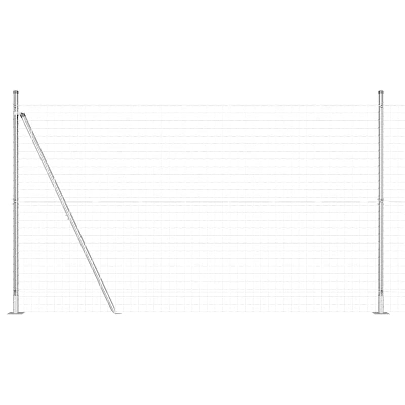 Load image into Gallery viewer, Vidaxl hek met paal zilver 1,6 x 10 m staal
