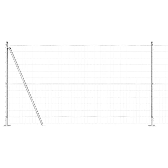 Vidaxl hek met paal zilver 1,2 x 10 m staal