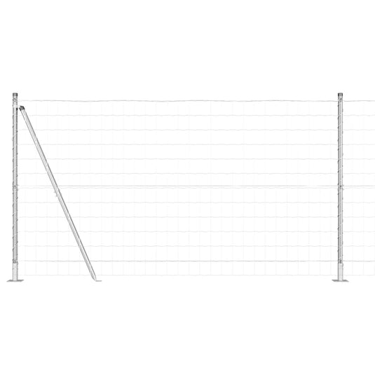 Vidaxl hek met paal zilver 1,2 x 10 m staal