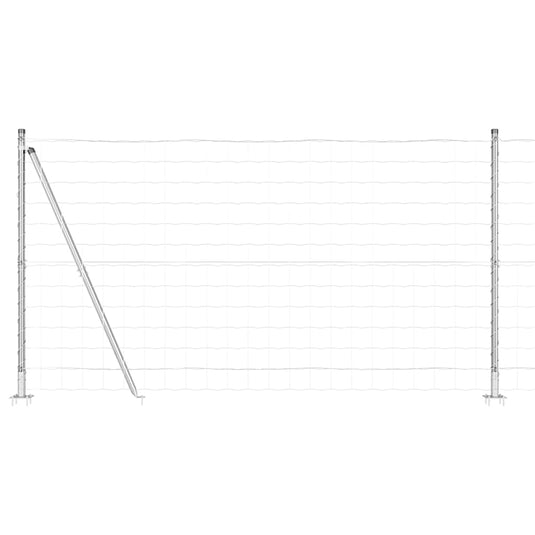 Vidaxl hek met paal zilver 1,2 x 10 m staal