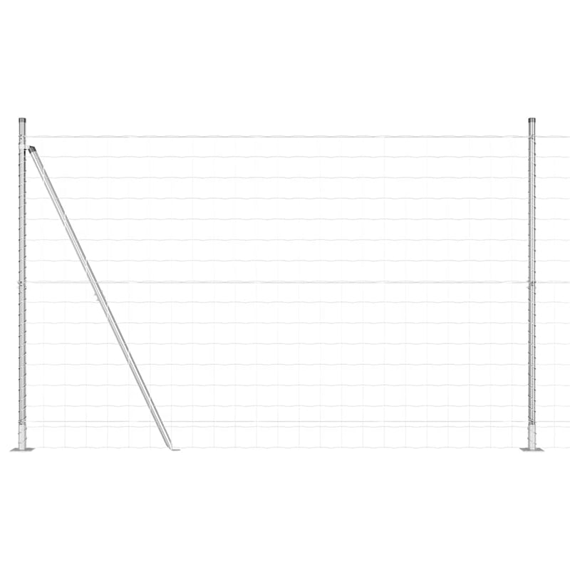 Load image into Gallery viewer, Vidaxl hek met paal zilver 1,4 x 10 m staal
