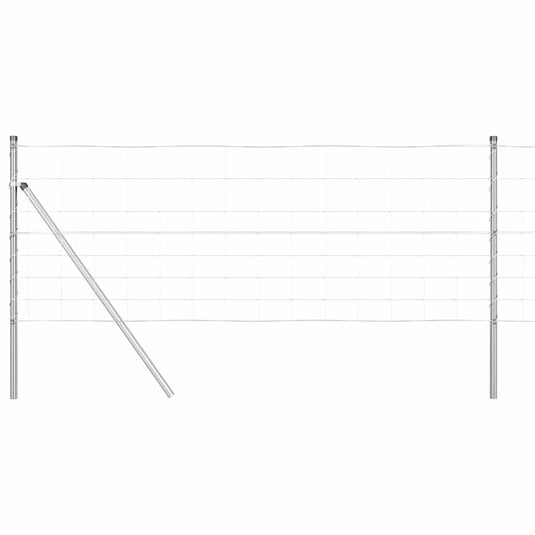 Vidaxl afrasteringspaal gegalvaniseerd 25 x 0,8 m staal