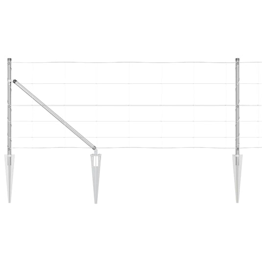 Vidaxl afrasteringspaal gegalvaniseerd 25 x 0,8 m staal