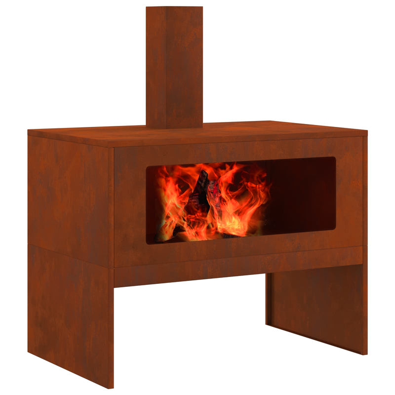 Load image into Gallery viewer, Vidaxl vuurkorf bruin 80 x 50 x 96 cm cortenstaal

