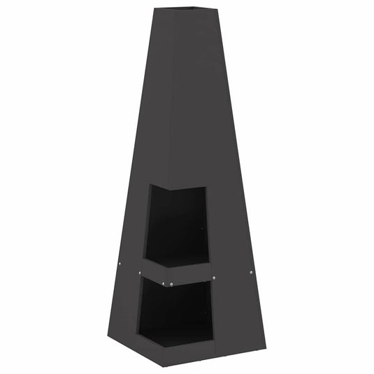 Vidaxl vuurkorf zwart 35 x 35 x 100 cm staal