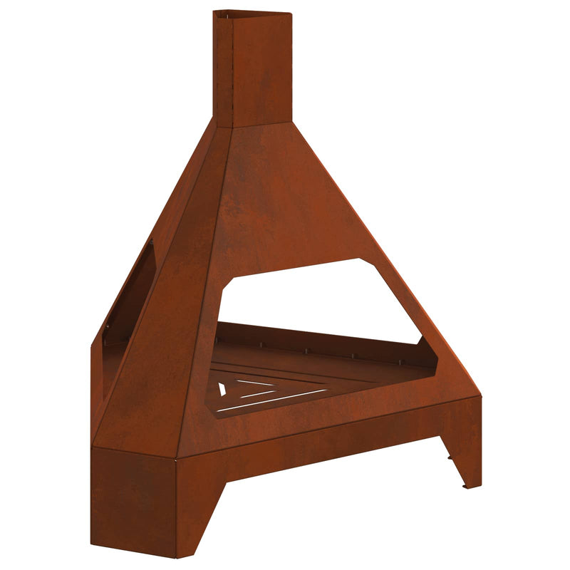 Load image into Gallery viewer, Vidaxl vuurkorf bruin 50 x 43 x 52 cm cortenstaal
