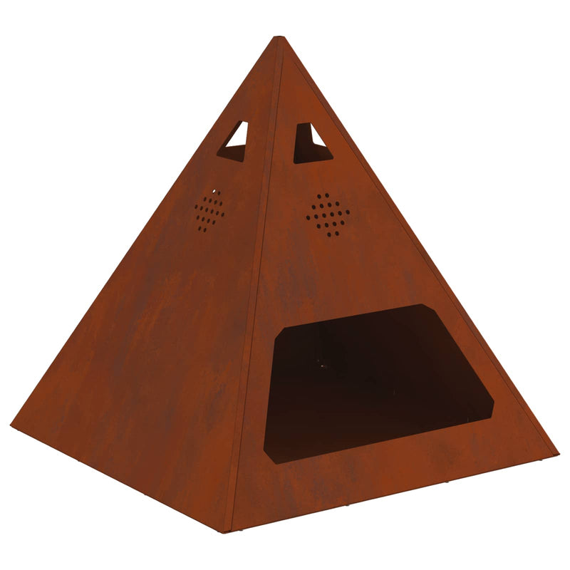 Load image into Gallery viewer, Vidaxl vuurkorf bruin 50 x 50 x 51 cm cortenstaal
