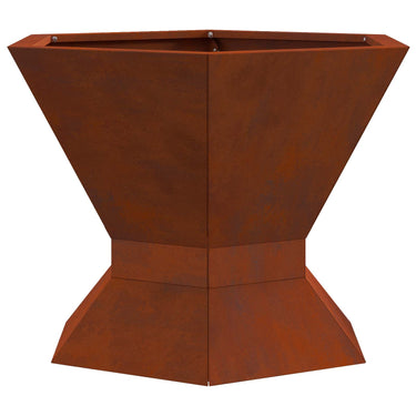 Vidaxl vuurkorf bruin 50 x 50 x 40 cm cortenstaal