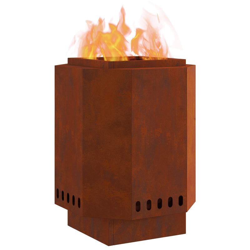 Load image into Gallery viewer, Vidaxl rookloze vuurschaal bruin 38 x 38 x 51 cm cortenstaal
