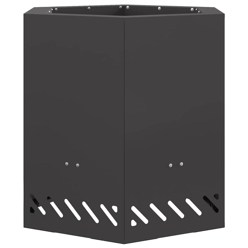 Load image into Gallery viewer, Vidaxl rookloze vuurschaal zwart 48 x 48 x 51 cm staal
