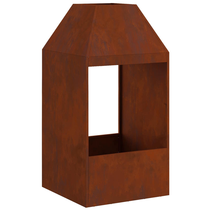Load image into Gallery viewer, Vidaxl vuurkorf bruin 50 x 50 x 100 cm cortenstaal
