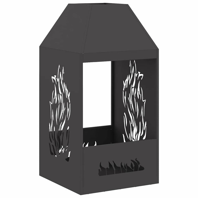 Load image into Gallery viewer, Vidaxl vuurkorf zwart 50 x 50 x 100 cm staal
