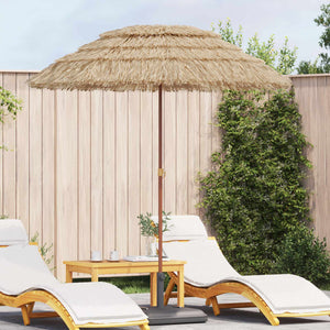 Vidaxl strandparasol naturel 255 x 255 x 255 cm polyester en staal