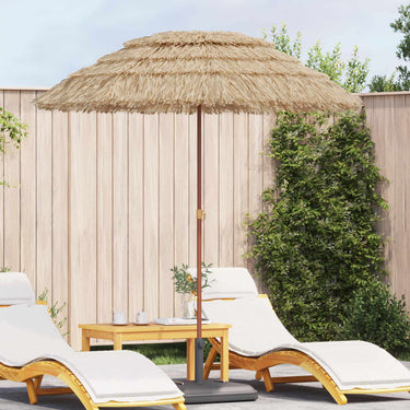 Vidaxl strandparasol naturel 255 x 255 x 255 cm polyester en staal