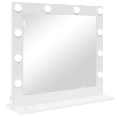Vidaxl schmink spiegel wit 60 x 55 x 18 cm glas en hout met kunststof