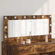 Vidaxl schmink spiegel rechthoekig gerookt eiken 100 x 45 x 18 cm