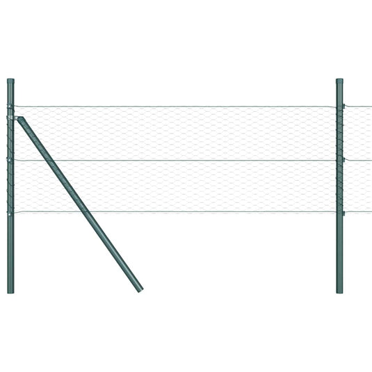 Vidaxl afrasteringspaal groen 10 x 0,4 m (25 mm gaas) staal en pvc