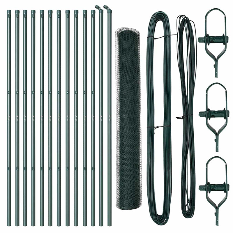 Load image into Gallery viewer, Vidaxl afrasteringspaal groen 25 x 1 m (13 mm gaas) staal
