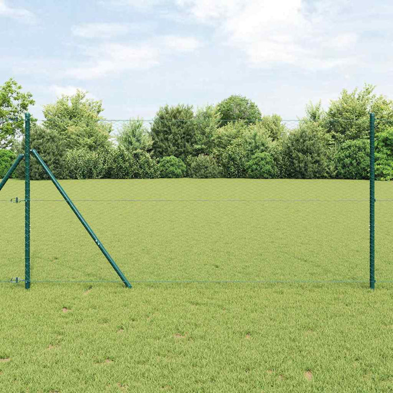 Load image into Gallery viewer, Vidaxl afrasteringspaal groen 25 x 1,2 m (25 mm gaas) staal
