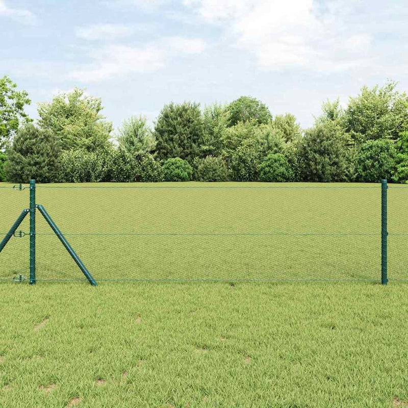 Load image into Gallery viewer, Vidaxl afrasteringspaal groen 50 x 0,4 m (13 mm gaas) staal en pvc
