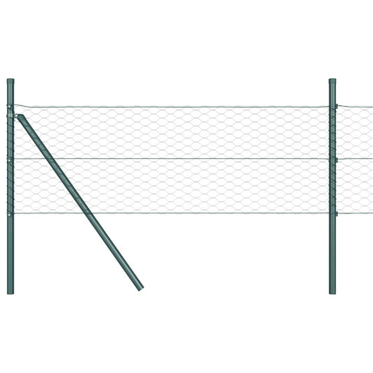 Vidaxl afrasteringspaal groen 50 x 0,4 m (36 mm gaas) staal en pvc