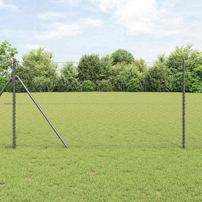Load image into Gallery viewer, Vidaxl afrasteringspaal grijs 10 x 1,4 m (50 mm gaas) staal en pvc
