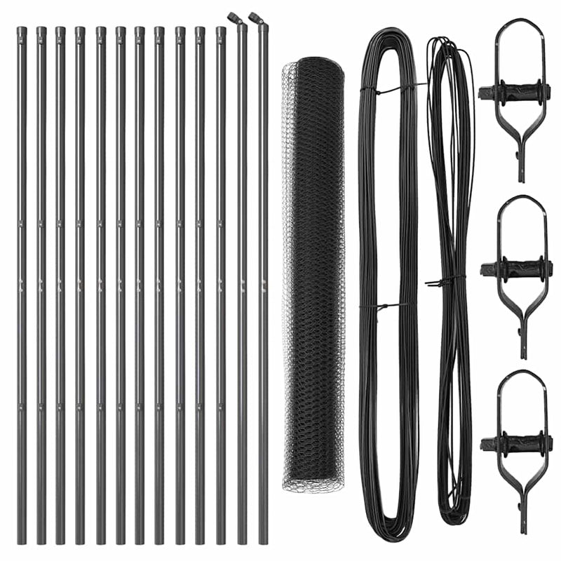 Load image into Gallery viewer, Vidaxl afrasteringspaal grijs 25 x 1 m (13 mm gaas) staal
