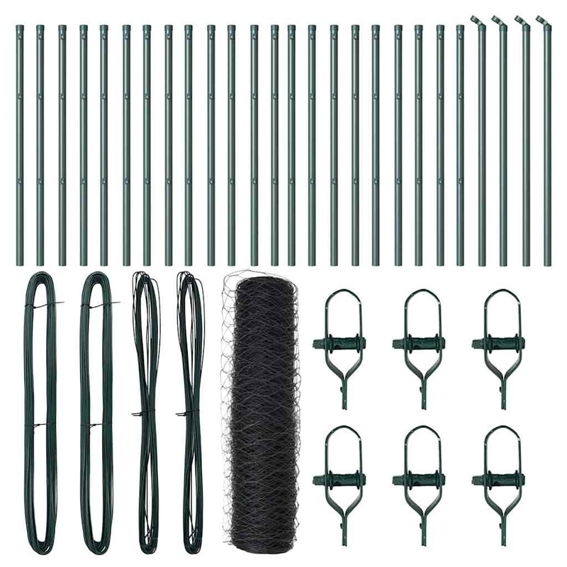 Load image into Gallery viewer, Vidaxl afrasteringspaal grijs 50 x 0,5 m (50 mm gaas) staal en pvc
