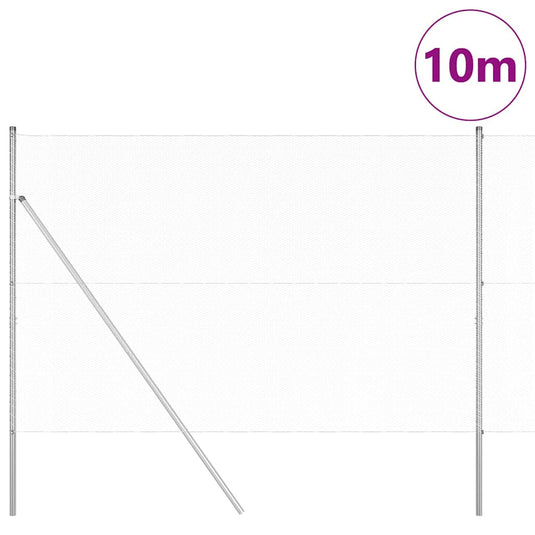 Vidaxl afrasteringspaal zilver 10 x 1,5 m (13 mm gaas) staal