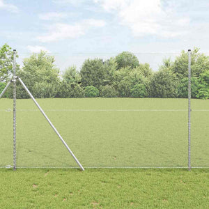 Vidaxl afrasteringspaal zilver 10 x 1,6 m (13 mm gaas) staal