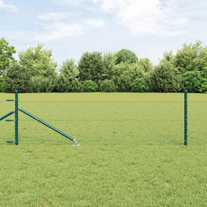 Vidaxl afrasteringspaal groen 10 x 0,4 m (25 mm gaas) staal en pvc