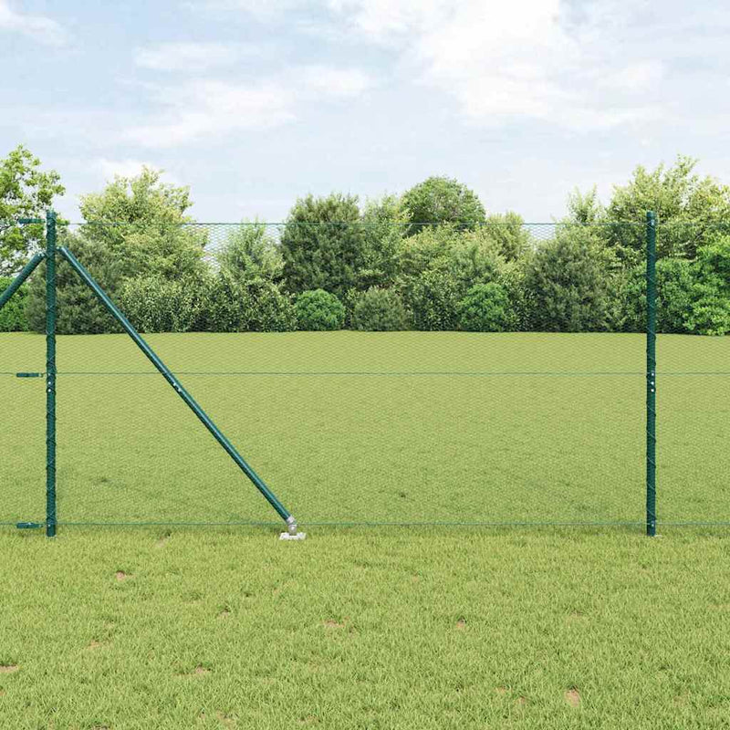 Load image into Gallery viewer, Vidaxl afrasteringspaal groen 10 x 1,4 m (13 mm gaas) staal en pvc
