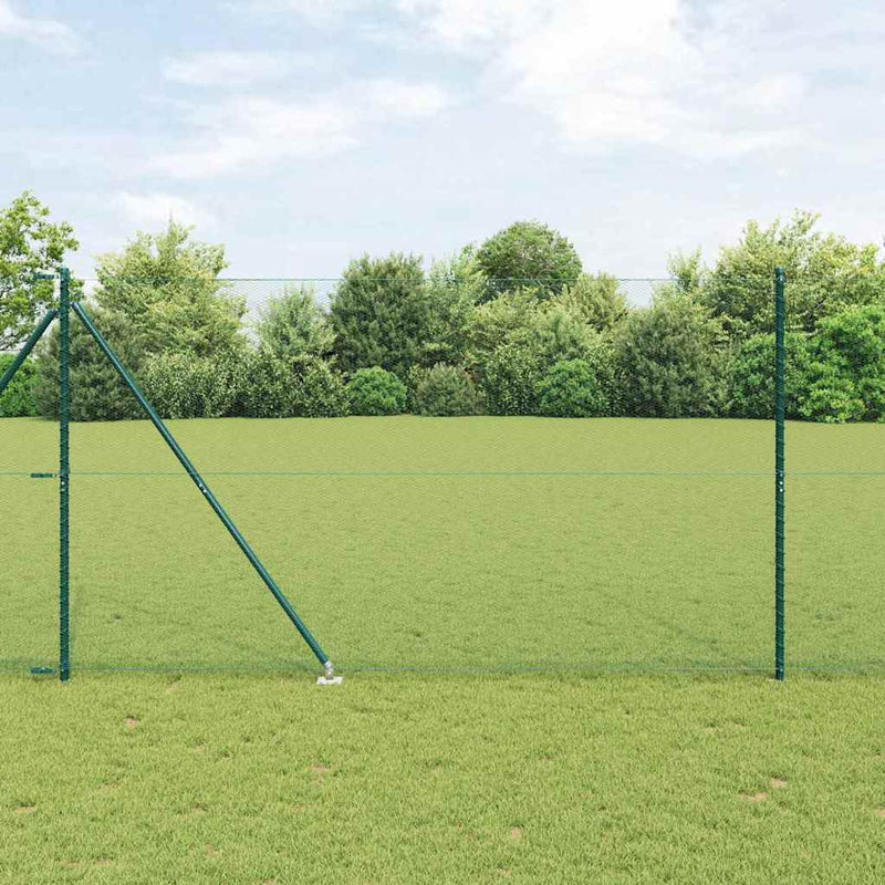 Load image into Gallery viewer, Vidaxl afrasteringspaal groen 10 x 1,5 m (13 mm gaas) staal en pvc
