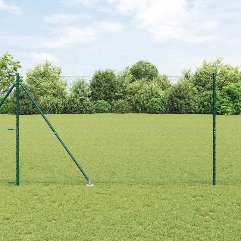 Load image into Gallery viewer, Vidaxl afrasteringspaal groen 10 x 1,5 m (36 mm gaas) staal en pvc
