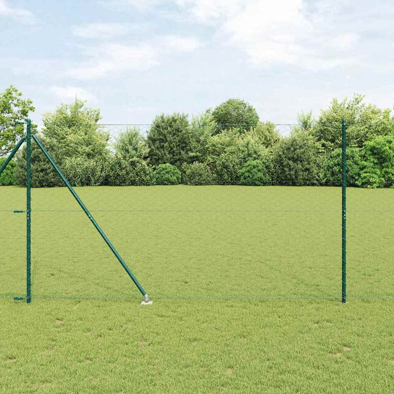 Load image into Gallery viewer, Vidaxl afrasteringspaal groen 10 x 1,5 m (50 mm gaas) staal en pvc
