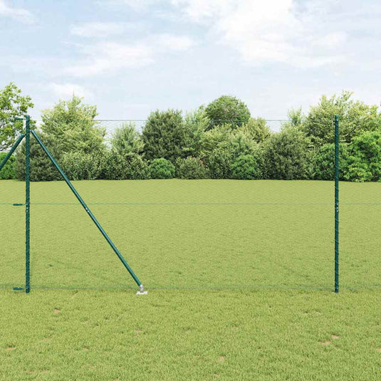 Vidaxl afrasteringspaal groen 10 x 1,6 m (25 mm gaas) staal en pvc