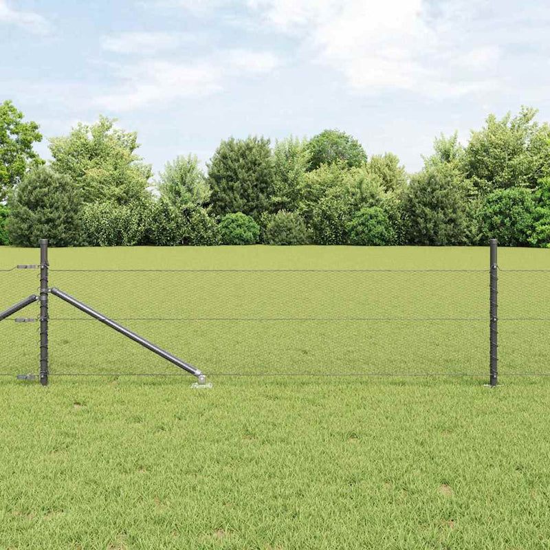Load image into Gallery viewer, Vidaxl afrasteringspaal grijs 10 x 0,4 m (13 mm gaas) staal en pvc

