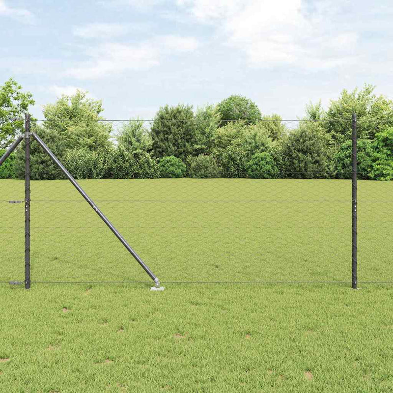 Load image into Gallery viewer, Vidaxl afrasteringspaal grijs 10 x 1,2 m (36 mm gaas) staal en pvc
