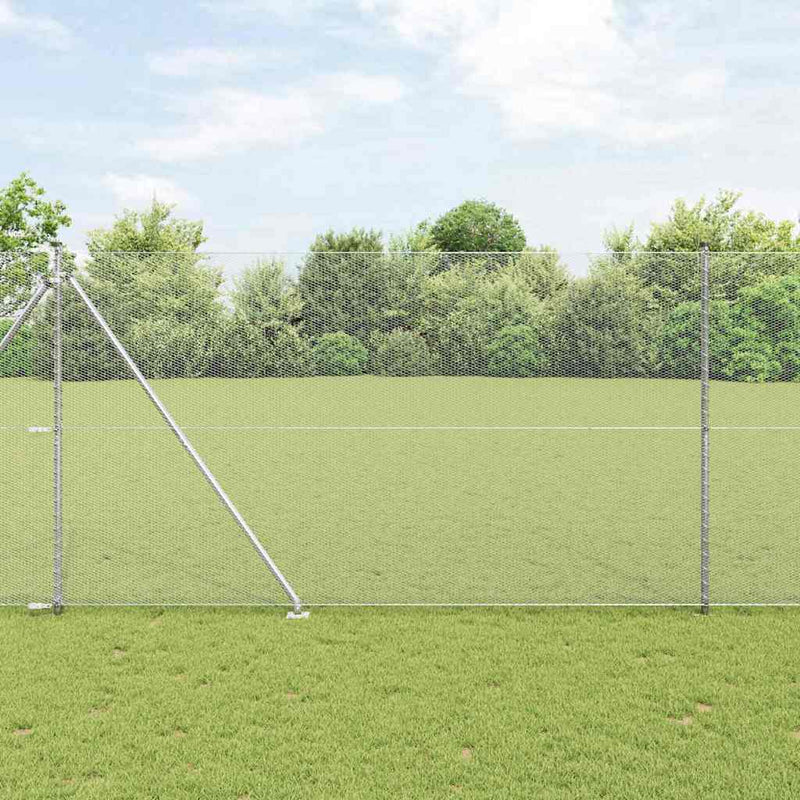 Load image into Gallery viewer, Vidaxl afrasteringspaal zilver 10 x 1,6 m (13 mm gaas) staal
