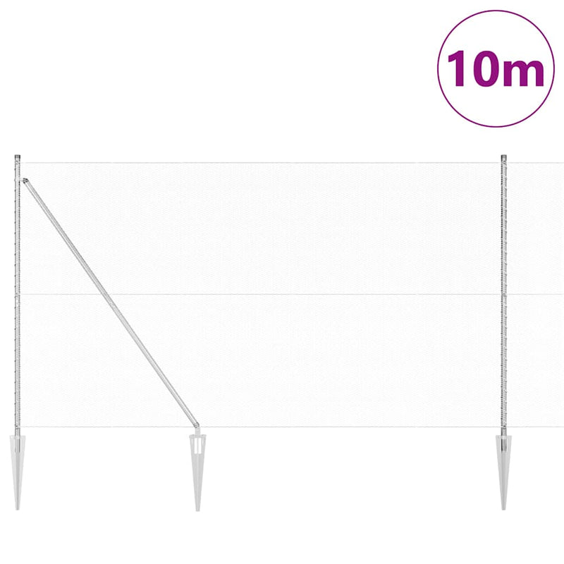 Load image into Gallery viewer, Vidaxl afrasteringspaal zilver 10 x 1,6 m (13 mm gaas) staal
