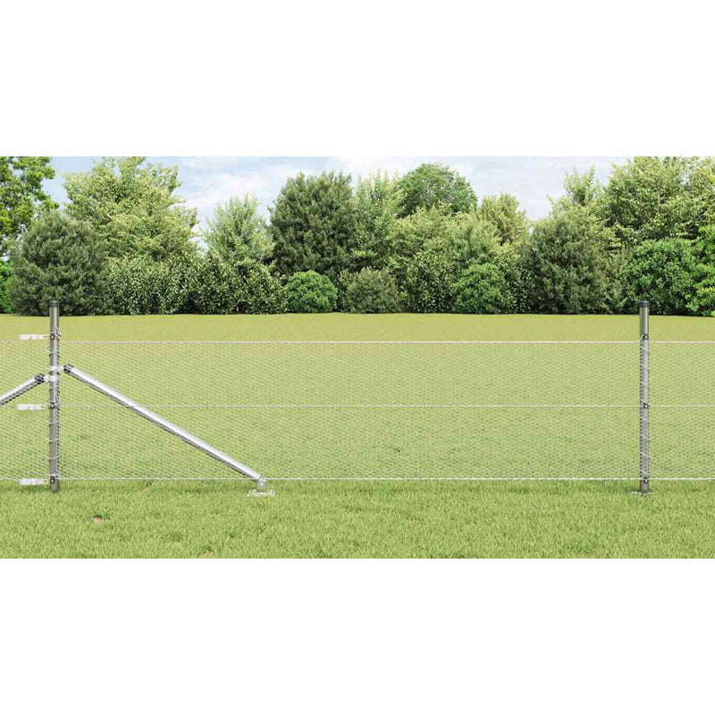 Load image into Gallery viewer, Vidaxl afrasteringspaal zilver 25 x 0,4 m (13 mm gaas) staal
