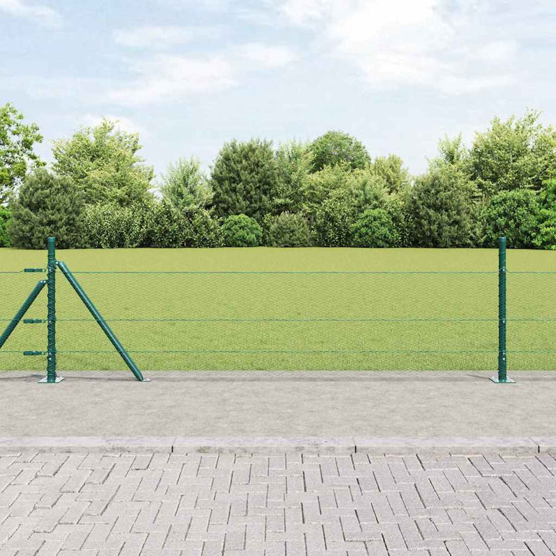 Load image into Gallery viewer, Vidaxl afrasteringspaal groen 10 x 0,5 m (13 mm gaas) staal en pvc

