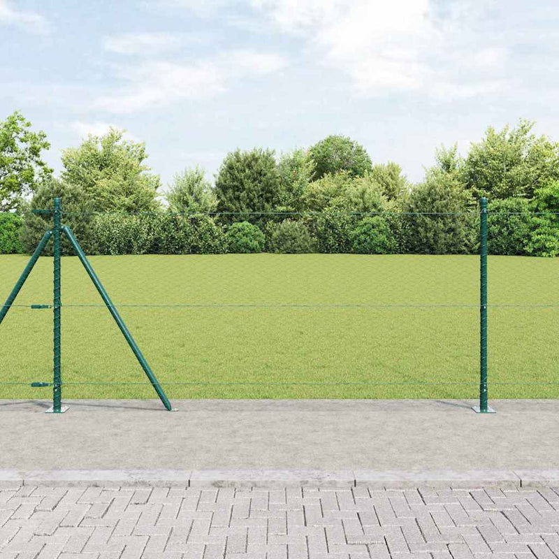 Load image into Gallery viewer, Vidaxl afrasteringspaal groen 10 x 1 m (25 mm gaas) staal en pvc
